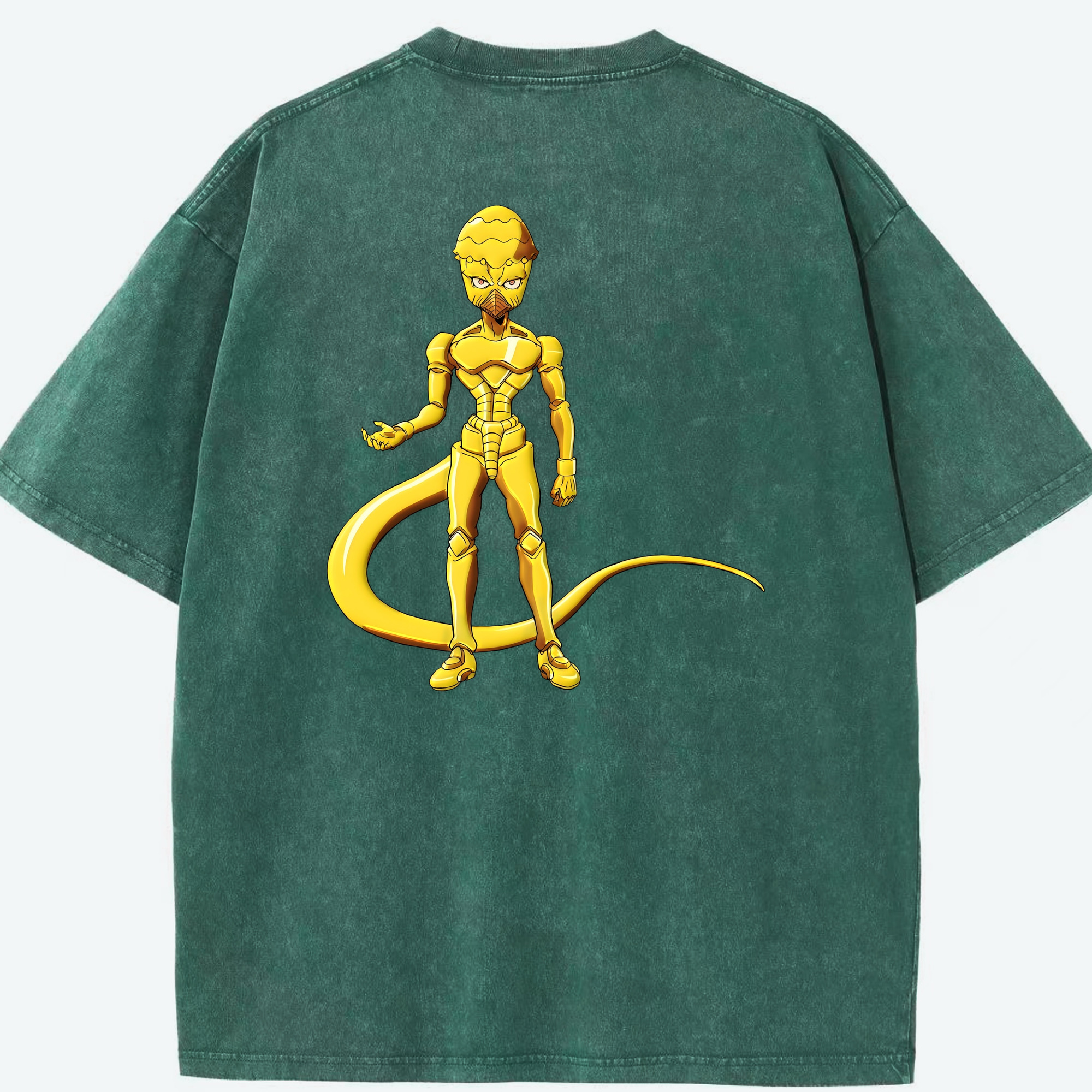 （画像用） ジョジョの奇妙な冒険 おといし あきら JoJo's Bizarre Adventure Akira Otoishi 綿100% ヴィンテージ風 半袖Tシャツ（背面プリント）